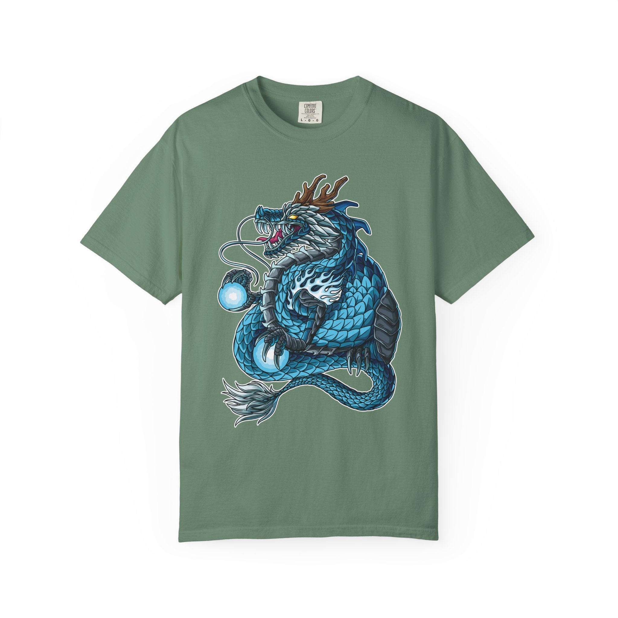 Eastern Dragon Tee - Blue Fantasy Mythical Creature Gift - Sinful Threads