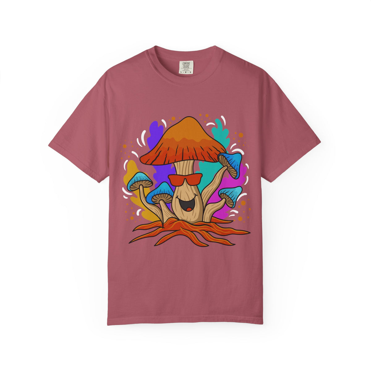 Psychedelic Mushroom Tee - Trippy Sunglasses Fungi Gift