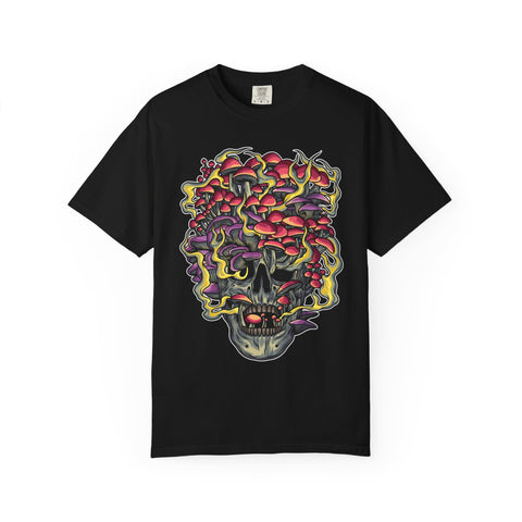 Mushroom skull shirt - fungi gothic tee - macabre gift