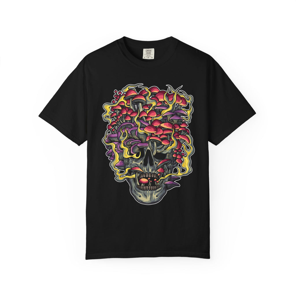Mushroom skull shirt - fungi gothic tee - macabre gift - Sinful Threads