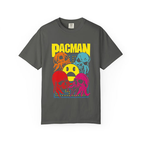 80s Arcade Pacman Ghost Skull Tee Retro Gaming Geeky Gift