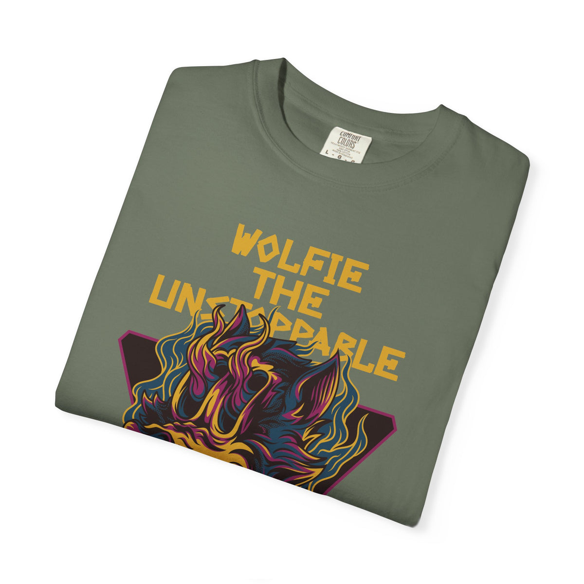 Fierce Wolfie The Unstoppable Graphic Design T-Shirt