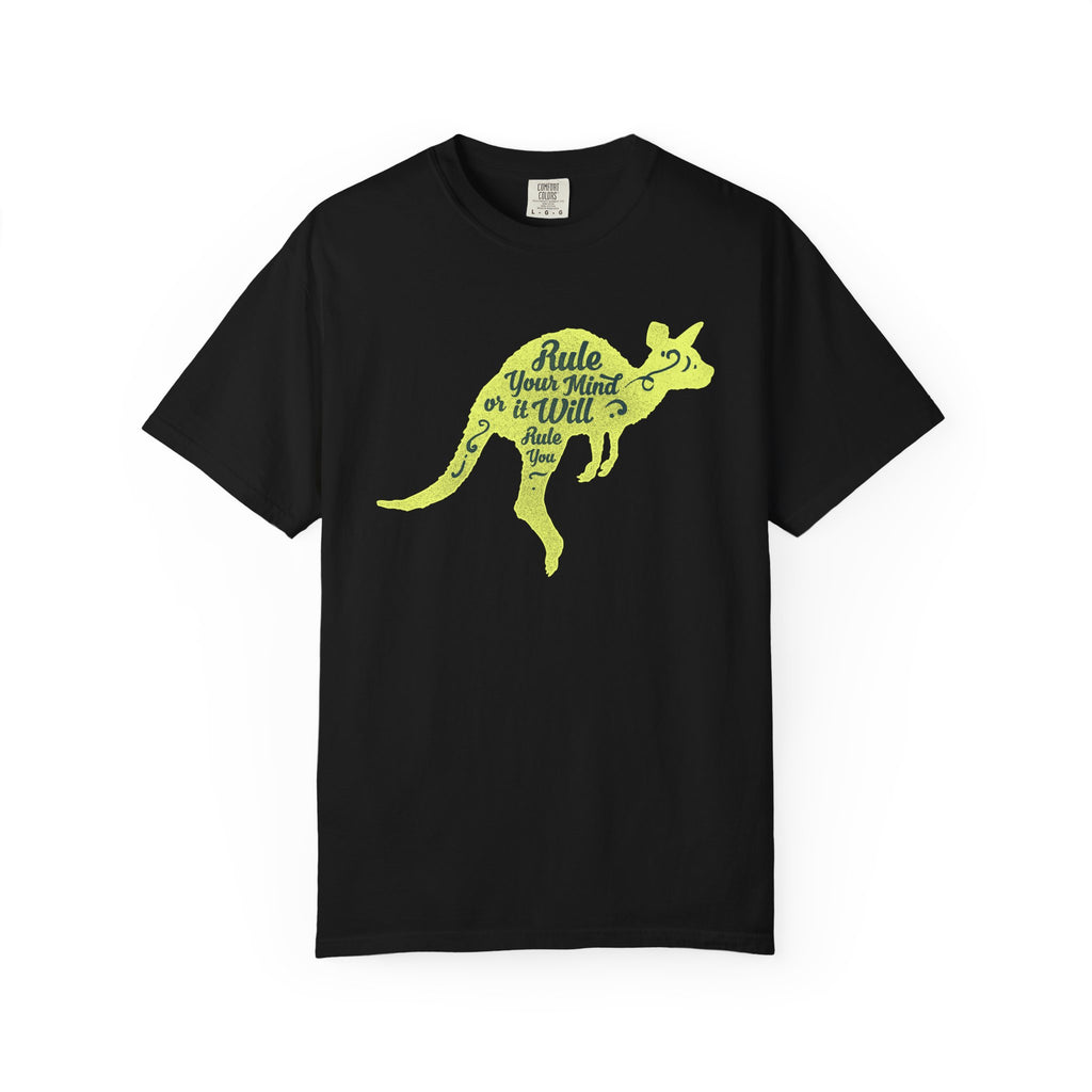 Kangaroo Silhouette with Mental Rules Greatness T-Shirt - Sinful Threads
