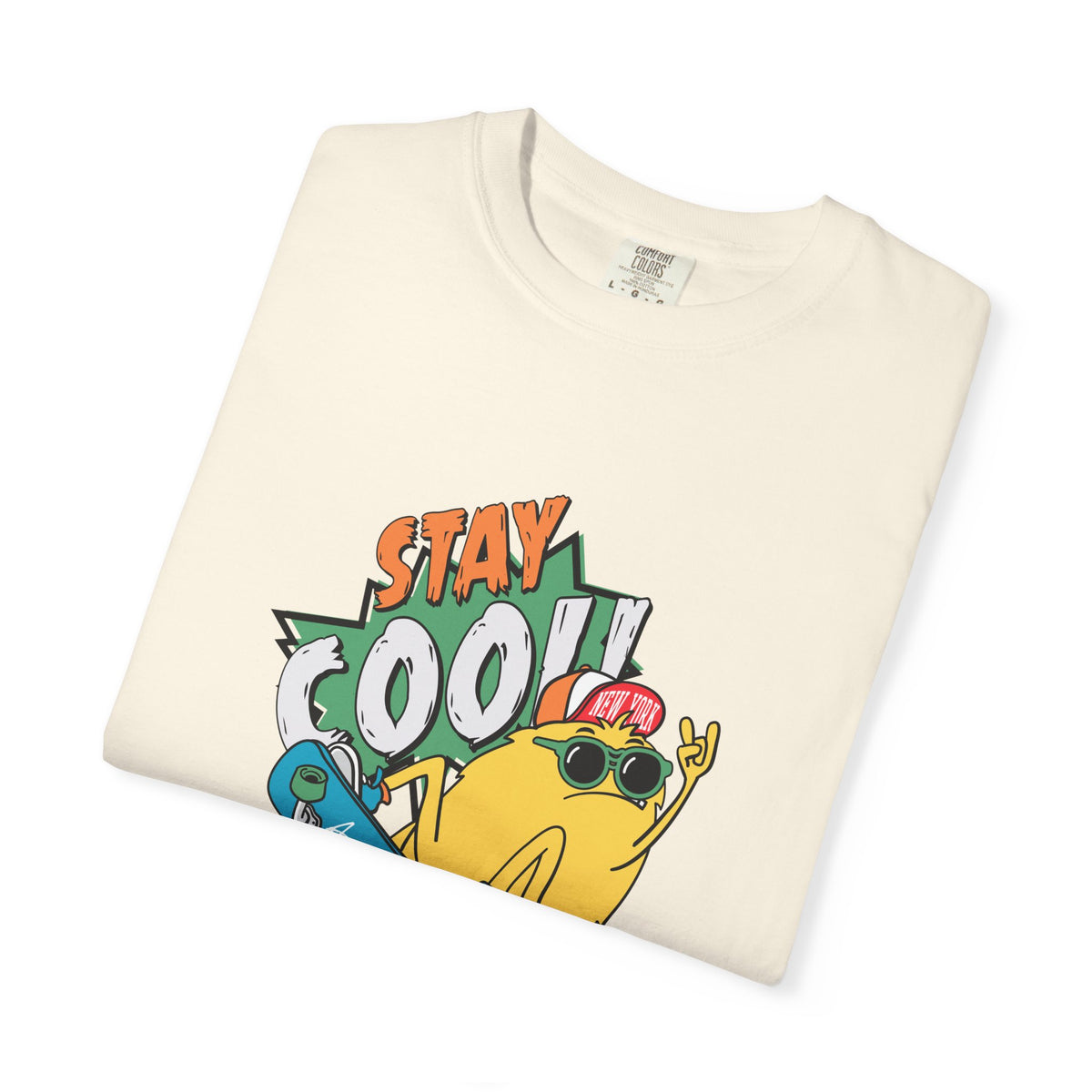 Stay Cool Awesome New York Skateboard Graphic T-Shirt
