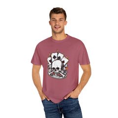 Skull Playing Cards Dice Gambling Casino Design T-Shirt