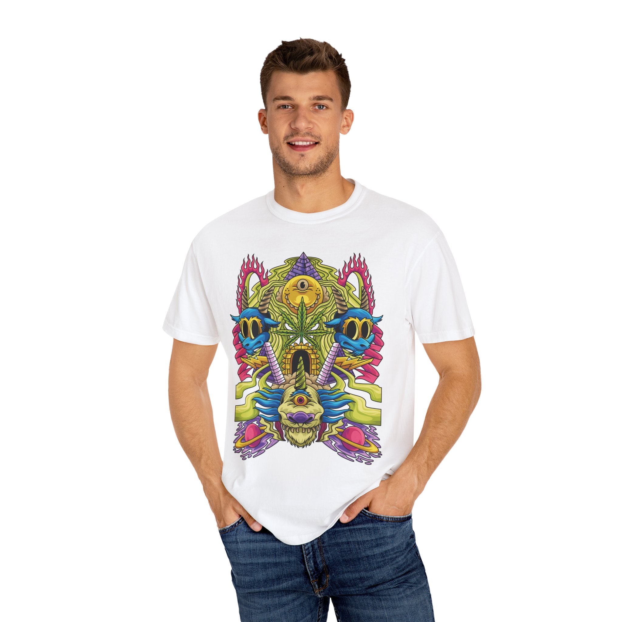 Trippy Monster Tee - Psychedelic Monster Tee - Weed Art Gift - Sinful Threads