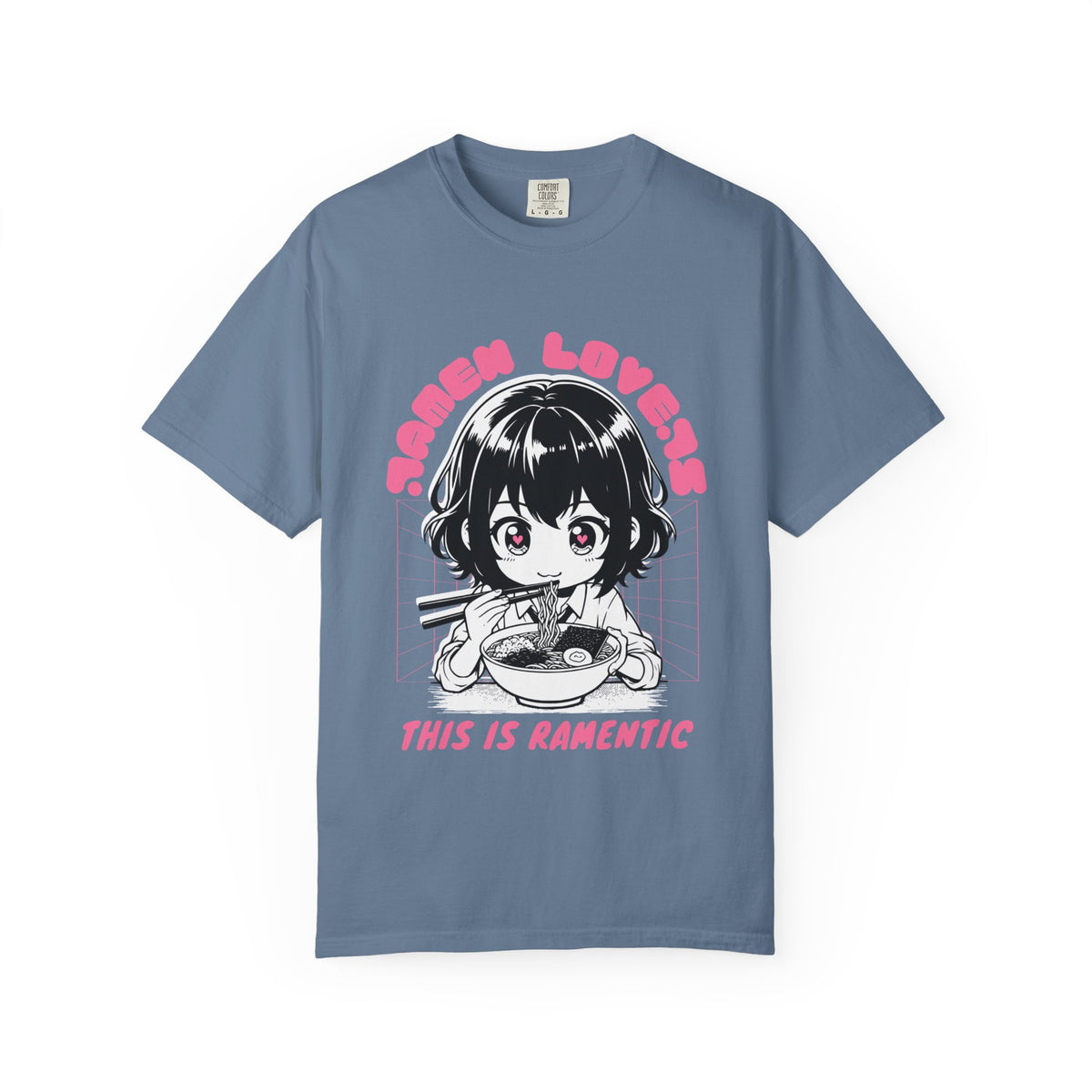 Ramen Lovers Tee - Romantic Anime Girl - Kawaii Gift