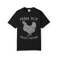 Farm Boy Fresh and Organic Graphic Print Rooster T-Shirt - Sinful Threads
