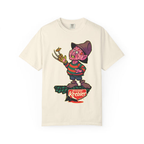 Elf Cookie Elm Street Tee - Spooky Holiday Horror Shirt