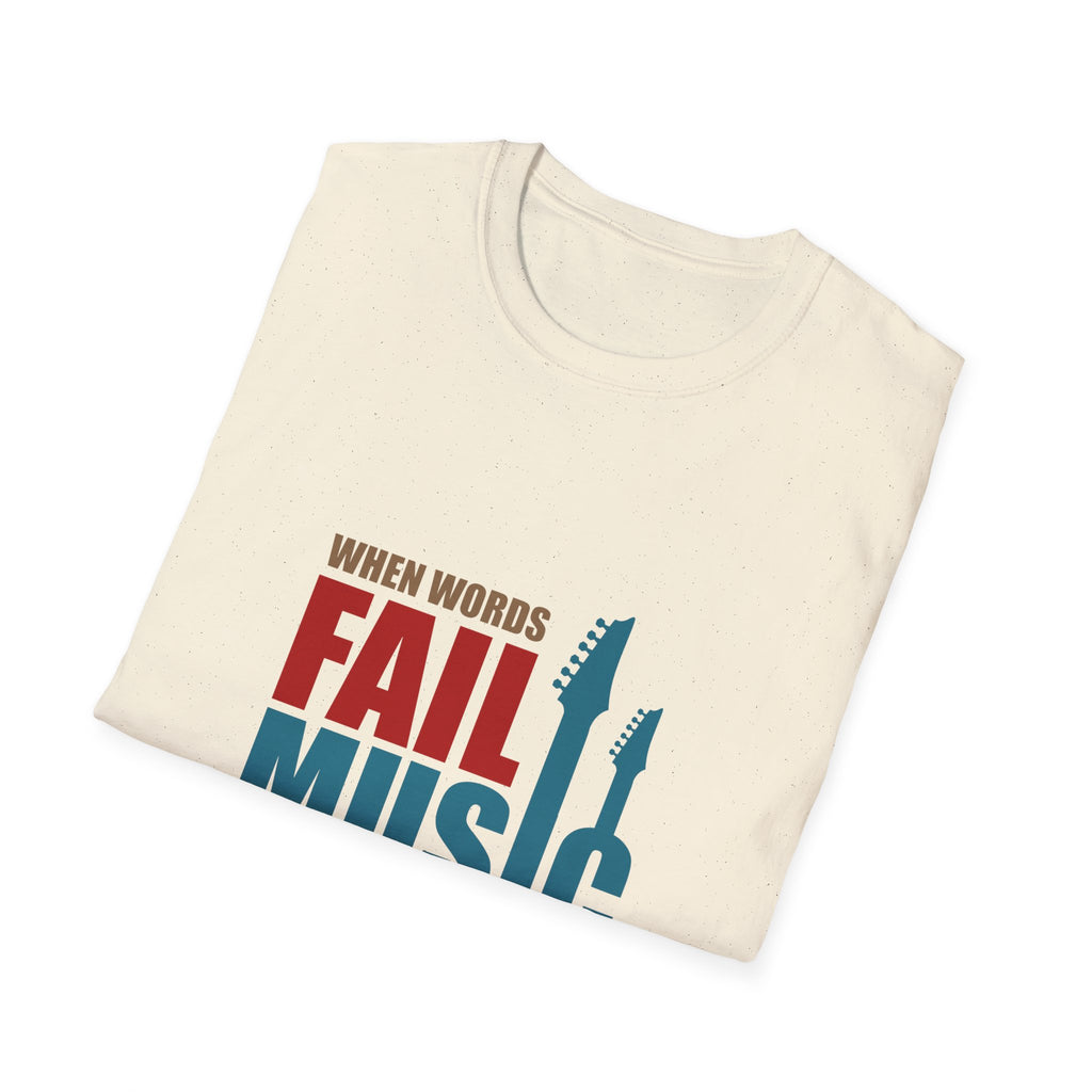 When Words Fail Music Tee - Music Speaks Graphic Shirt - Sinful Threads