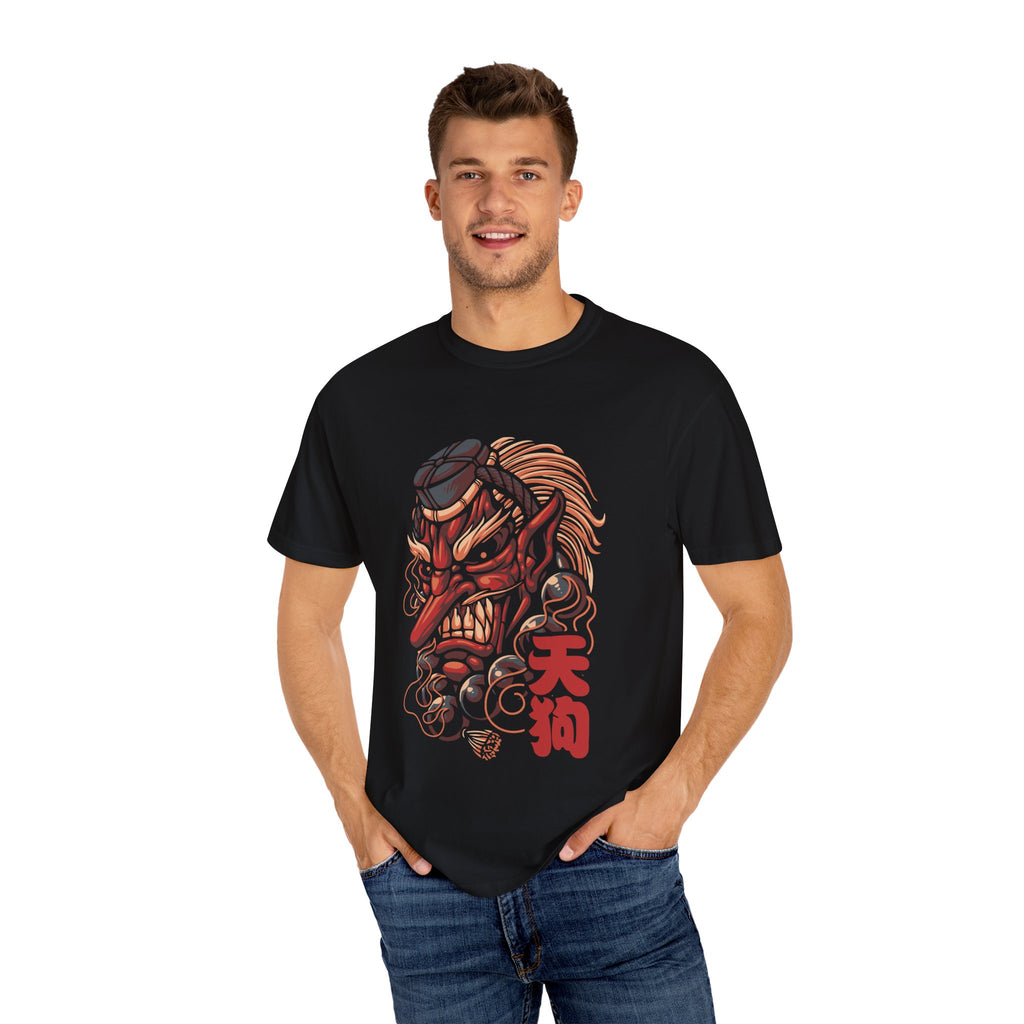 Tengu Mask Shirt - Japanese Demon Tee for Yokai Culture Fans - Sinful Threads