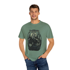 Frankenstein Rocks Halloween Graphic Novelty Design T-Shirt