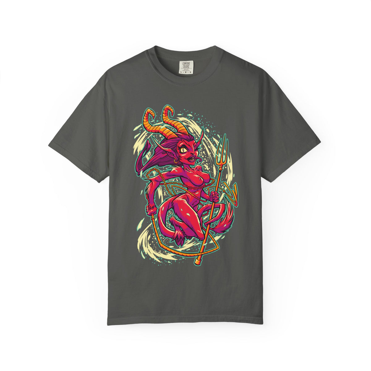 Female Krampus T-Shirt - Cute She Devil Cartoon Tee