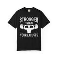 Stronger Than Excuses Bodybuilding Shirt - Motivation Tee - Sinful Threads
