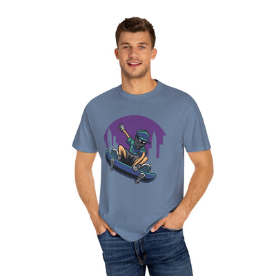 Cityscape Skateboarder Shirt - Urban Graphic Tee - Cool Gift - Sinful Threads