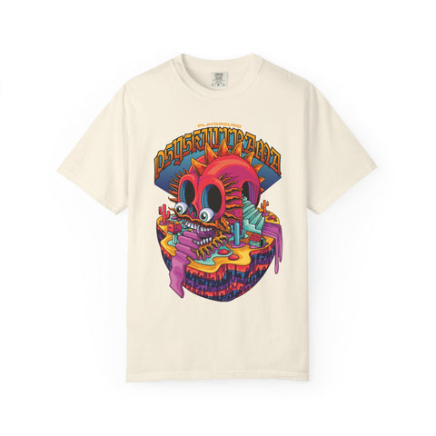 Surreal Skull Playground Tee – Weirdcore Skull Shirt – Colorful Art