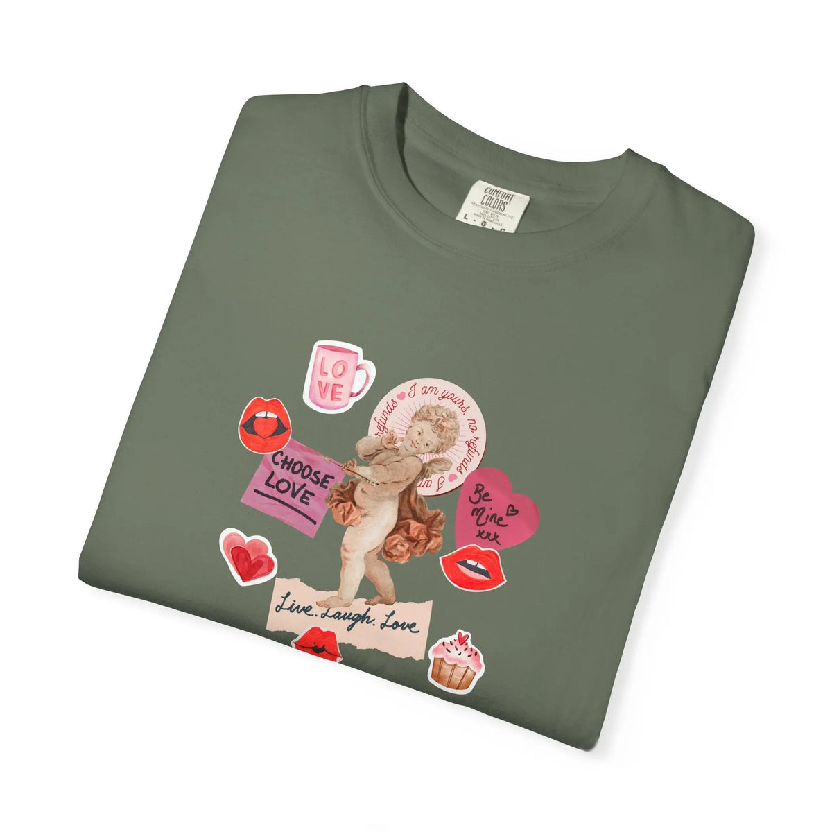 Romantic Graphic Cupid Love Quotes Valentine T-Shirt - Sinful Threads