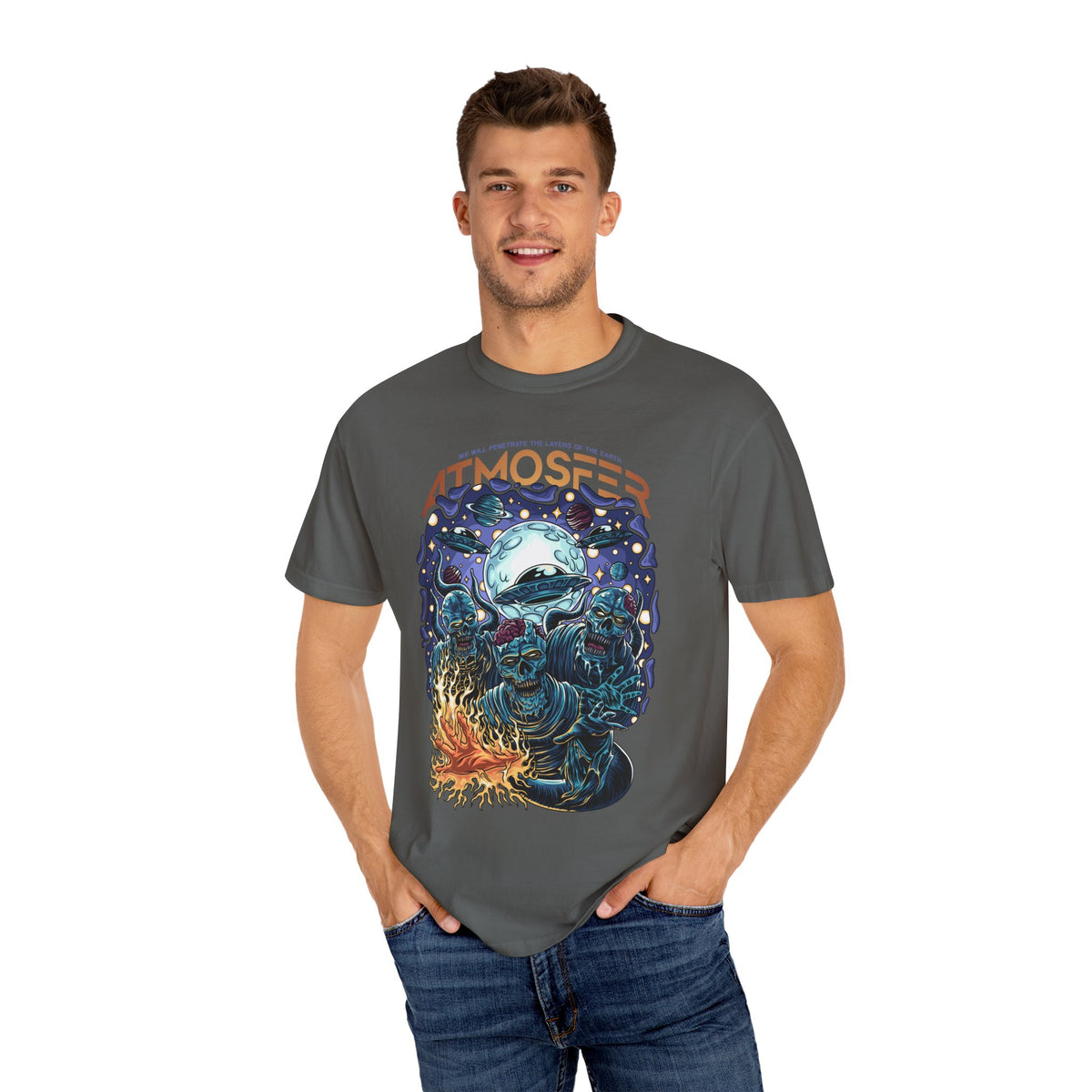 Alien Invasion Shirt - Skull Alien Tee - Sci-Fi Horror Top
