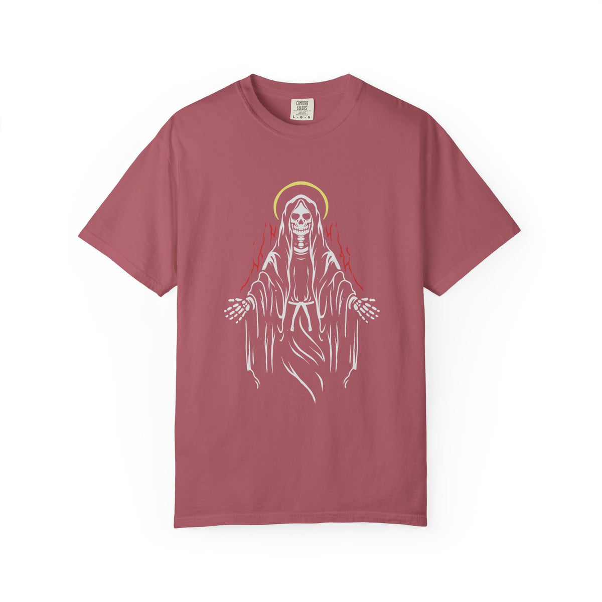 Angel of Death with Flames Unique Trendy Graphic T-Shirt - Sinful Threads