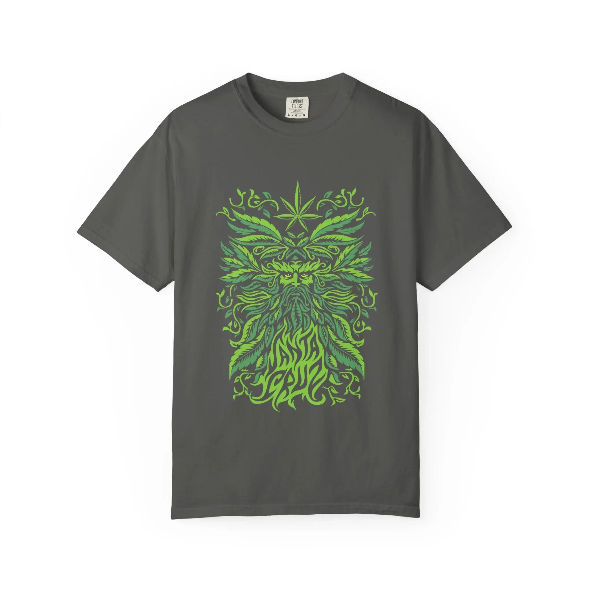 Santa Cruz Tee - Green Man Festival Cannabis Leaf Art - Sinful Threads