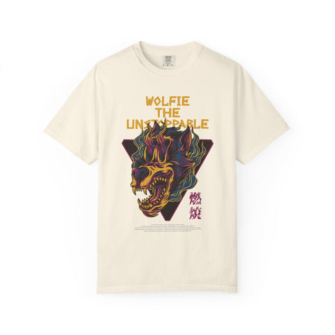 Fierce Wolfie The Unstoppable Graphic Design T-Shirt