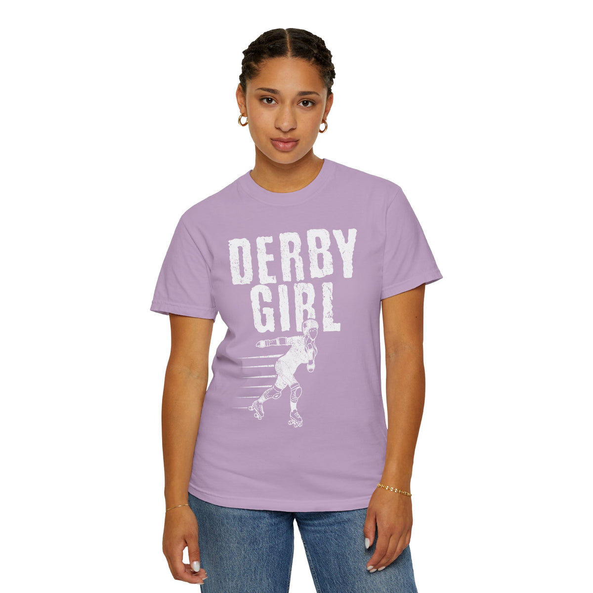 Derby Girl Skater Illustration Sports Design T-Shirt