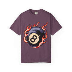Billiards Player Shirt - Flaming Eight Ball - Pool Player Gift - Sinful Threads