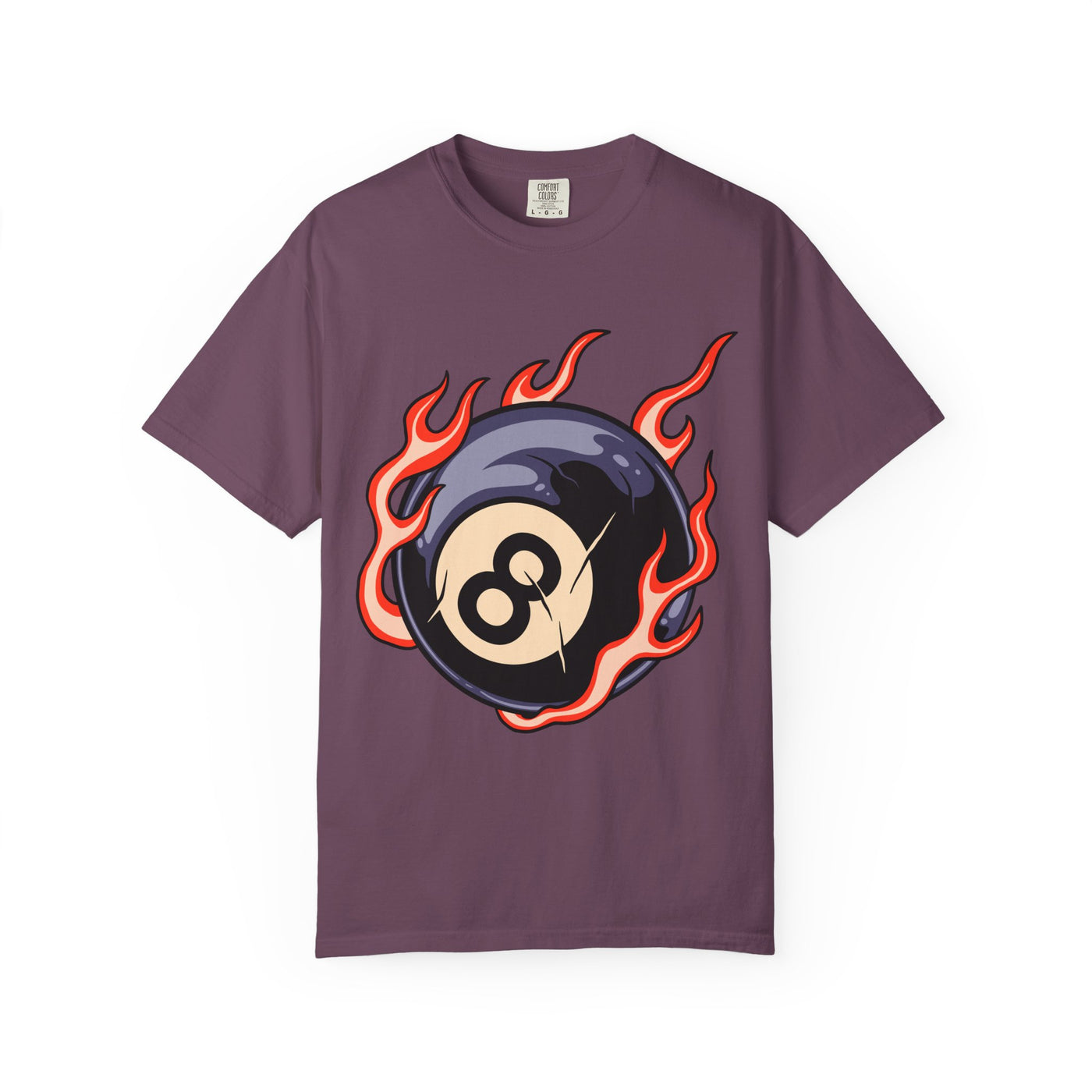 Billiards Player Shirt - Flaming Eight Ball - Pool Player Gift - Sinful Threads