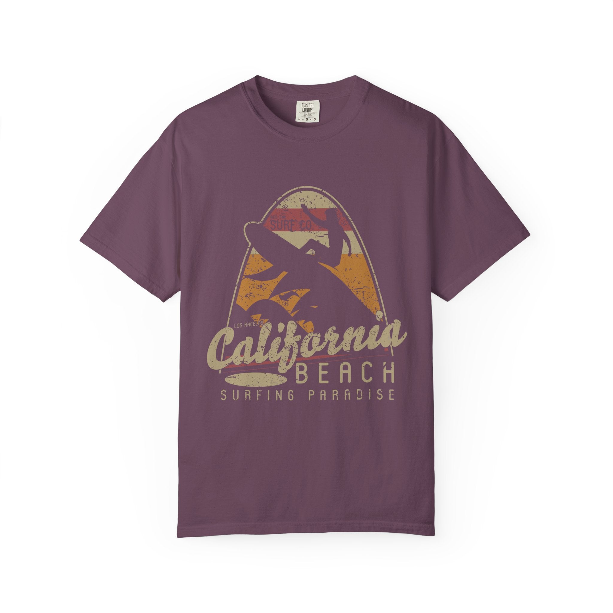 Los Angeles California Beach Surfing Paradise Style T-Shirt - Sinful Threads