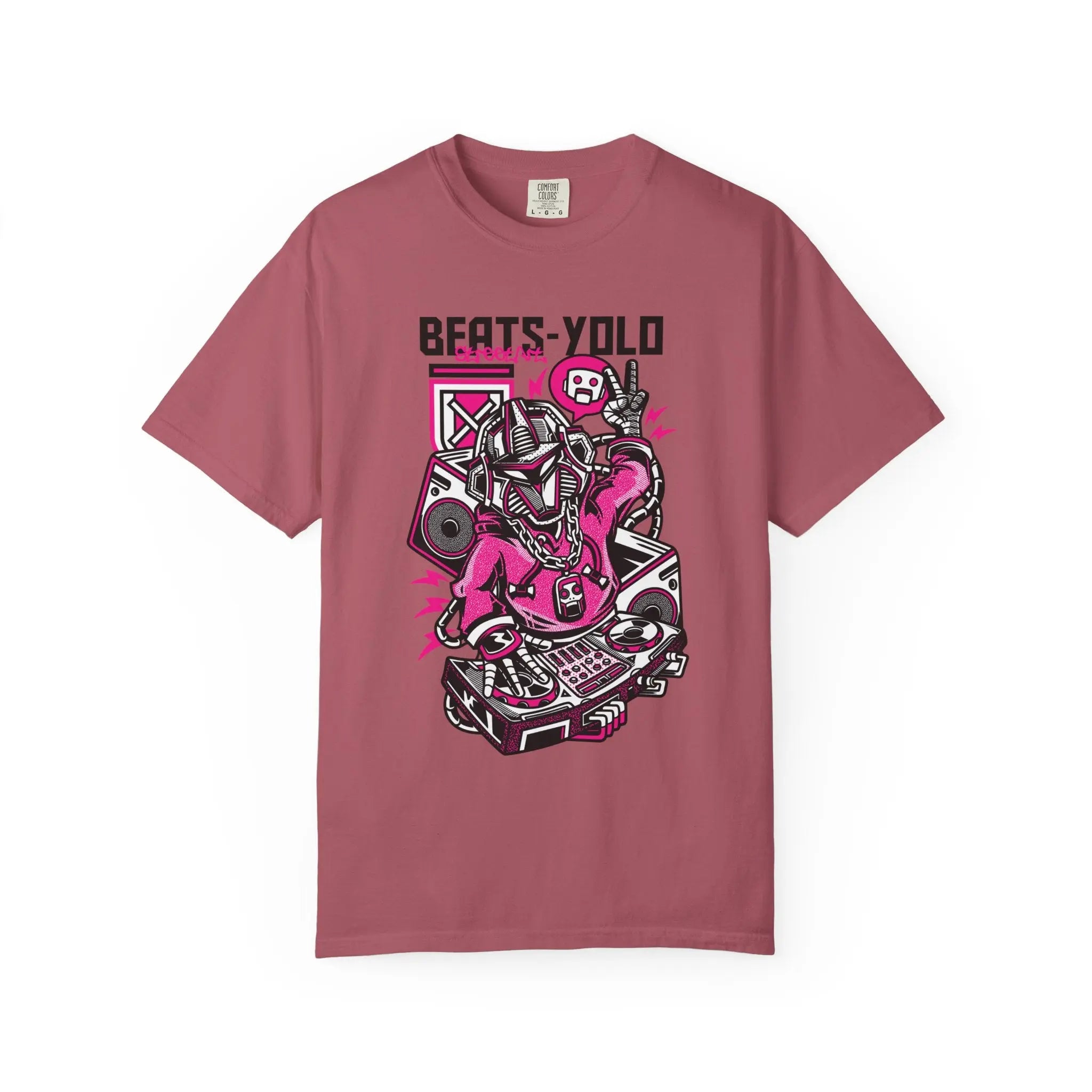 Beats YOLO DJ Robot On The Decks Music Art T-Shirt - Sinful Threads