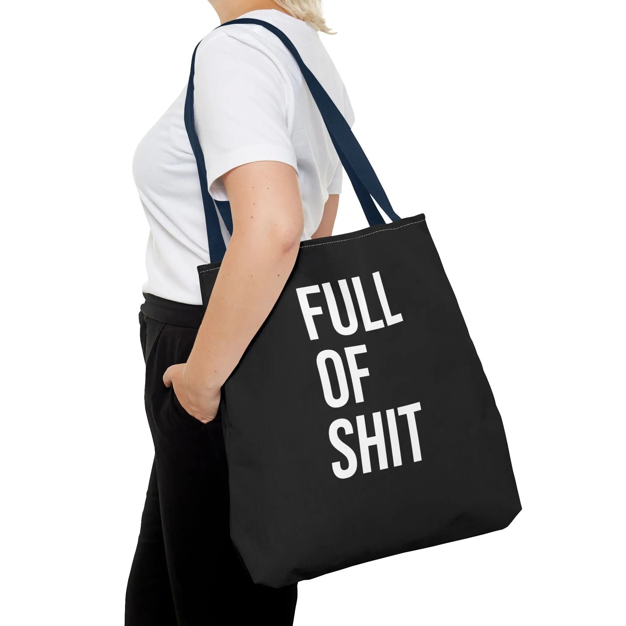 Sarcastic Tote Bag - Full Of Shit Funny Quote Canvas Bag Printify