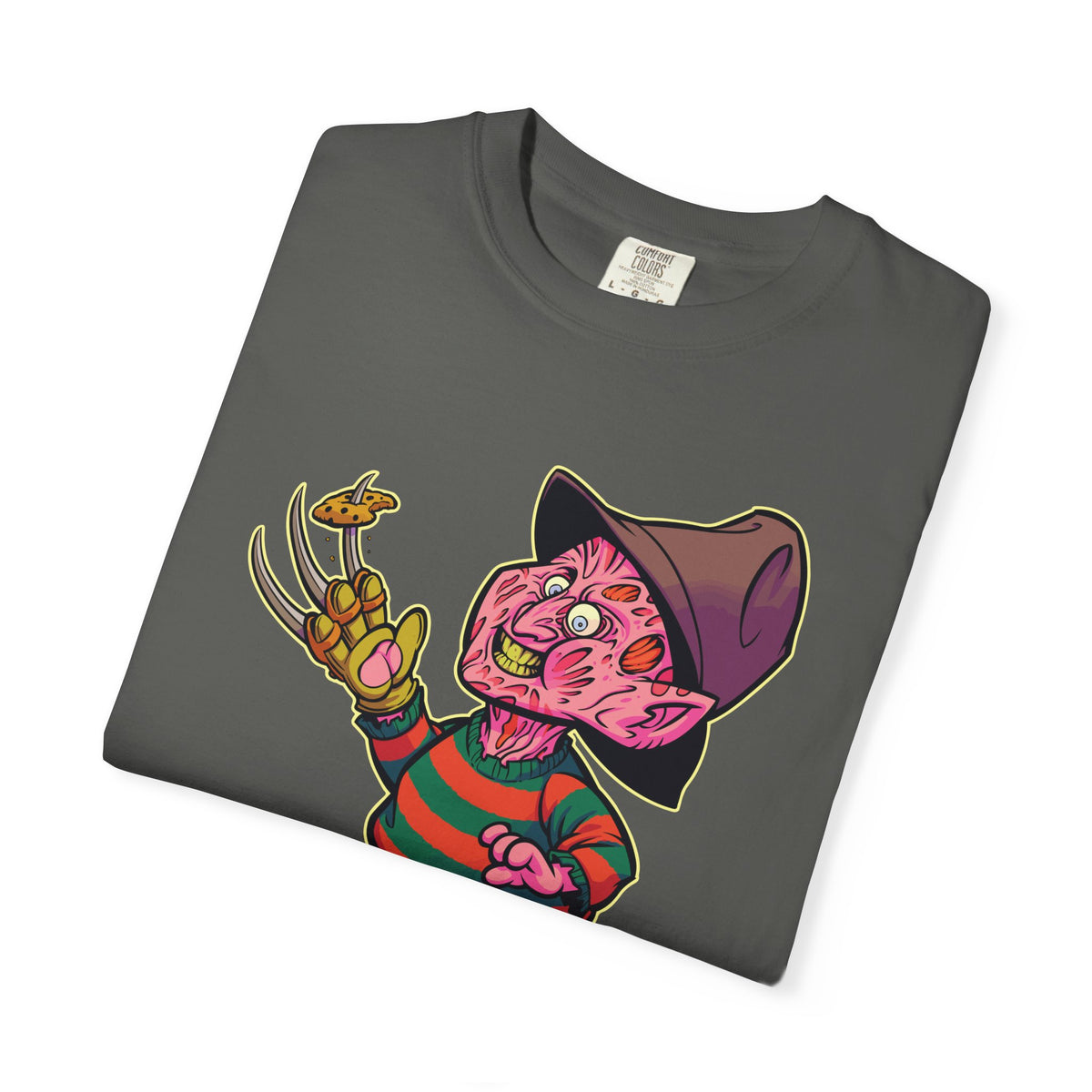 Elf Cookie Elm Street Tee - Spooky Holiday Horror Shirt