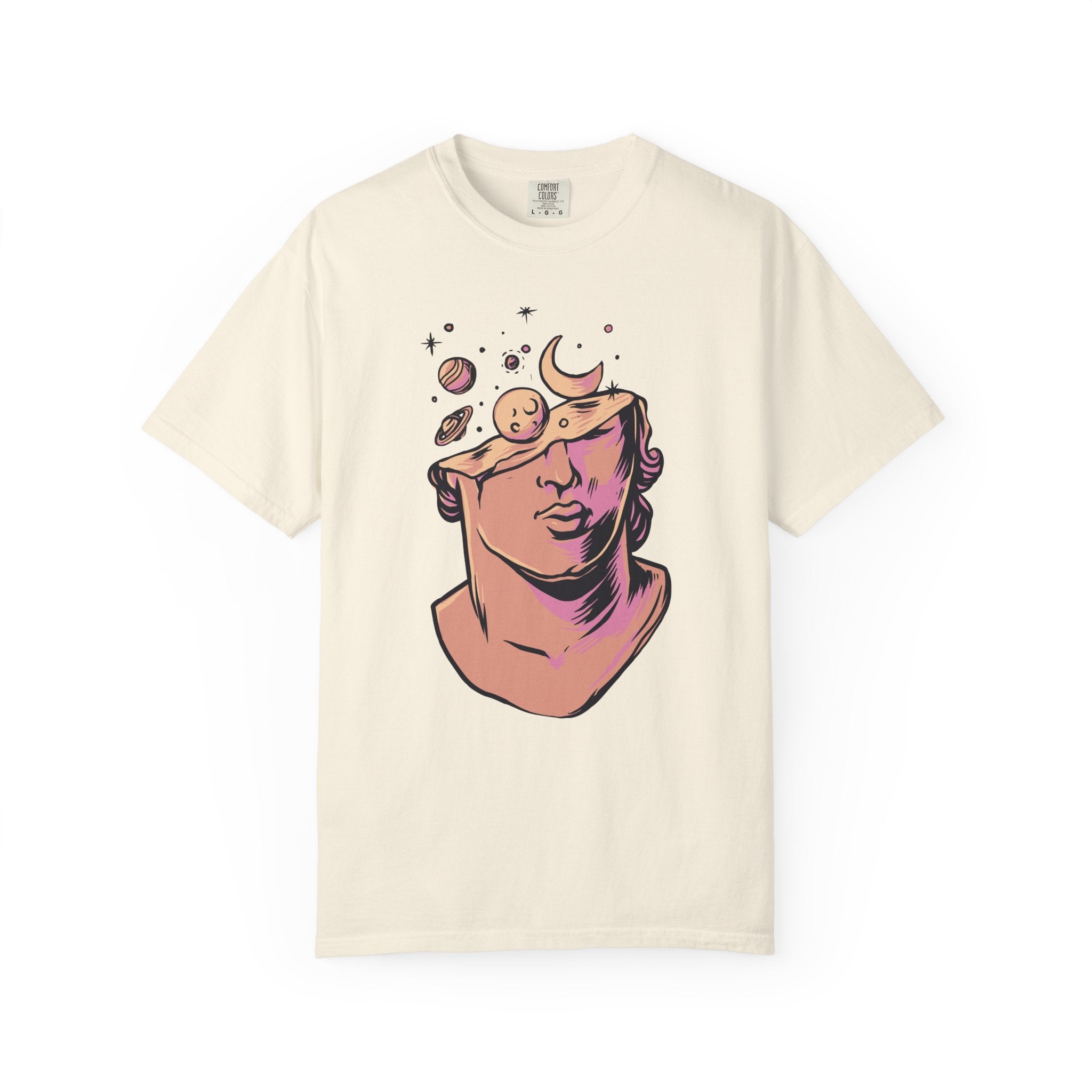 Celestial Space Bust Creative Unique Style T-Shirt - Sinful Threads