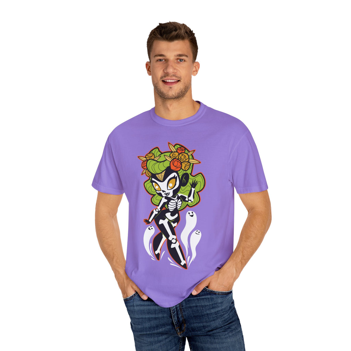Sugar Skull Tee - Fun Cartoon Halloween Shirt Gift