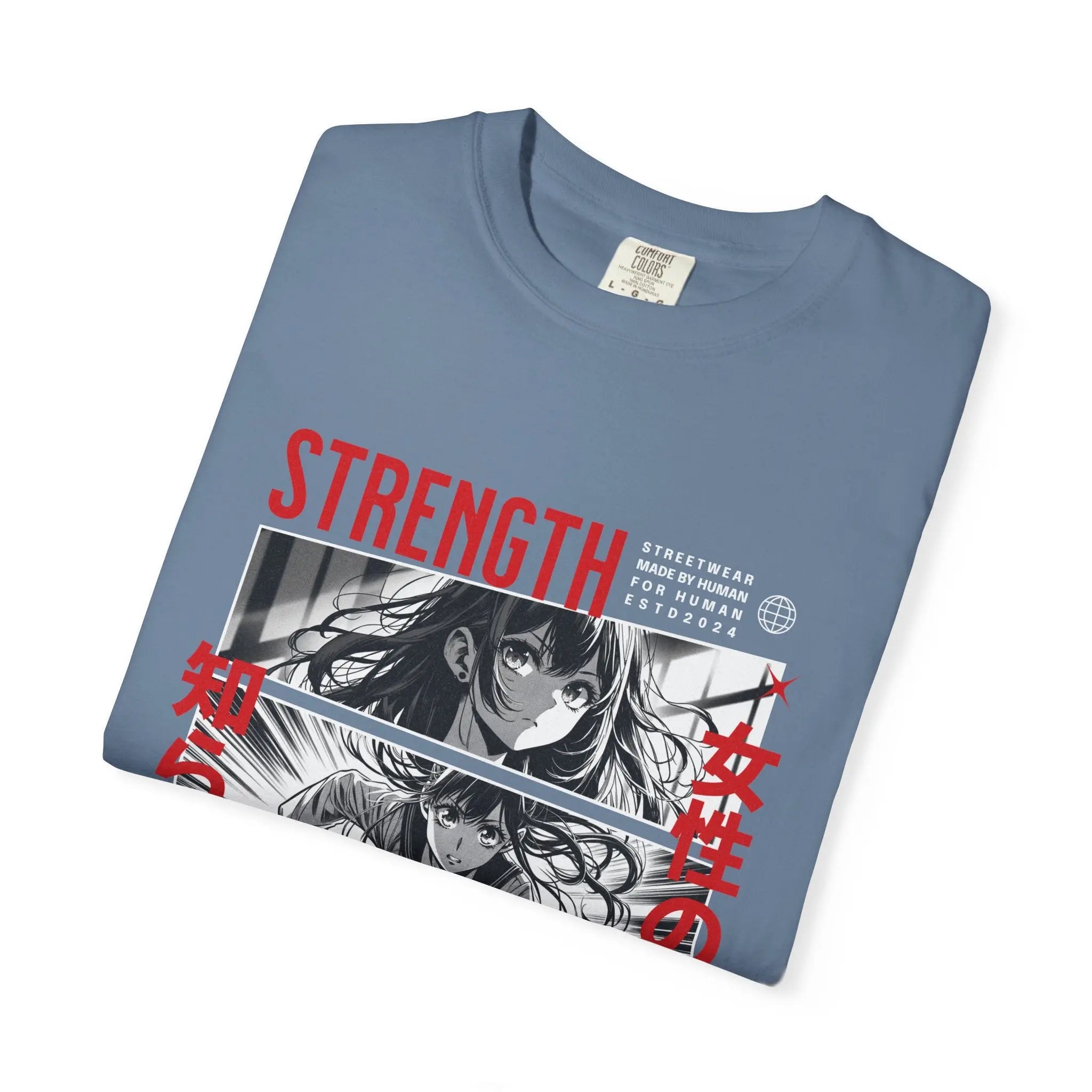 Strength Manga Tee - Cool Girl Samurai - Warrior Gift - Sinful Threads
