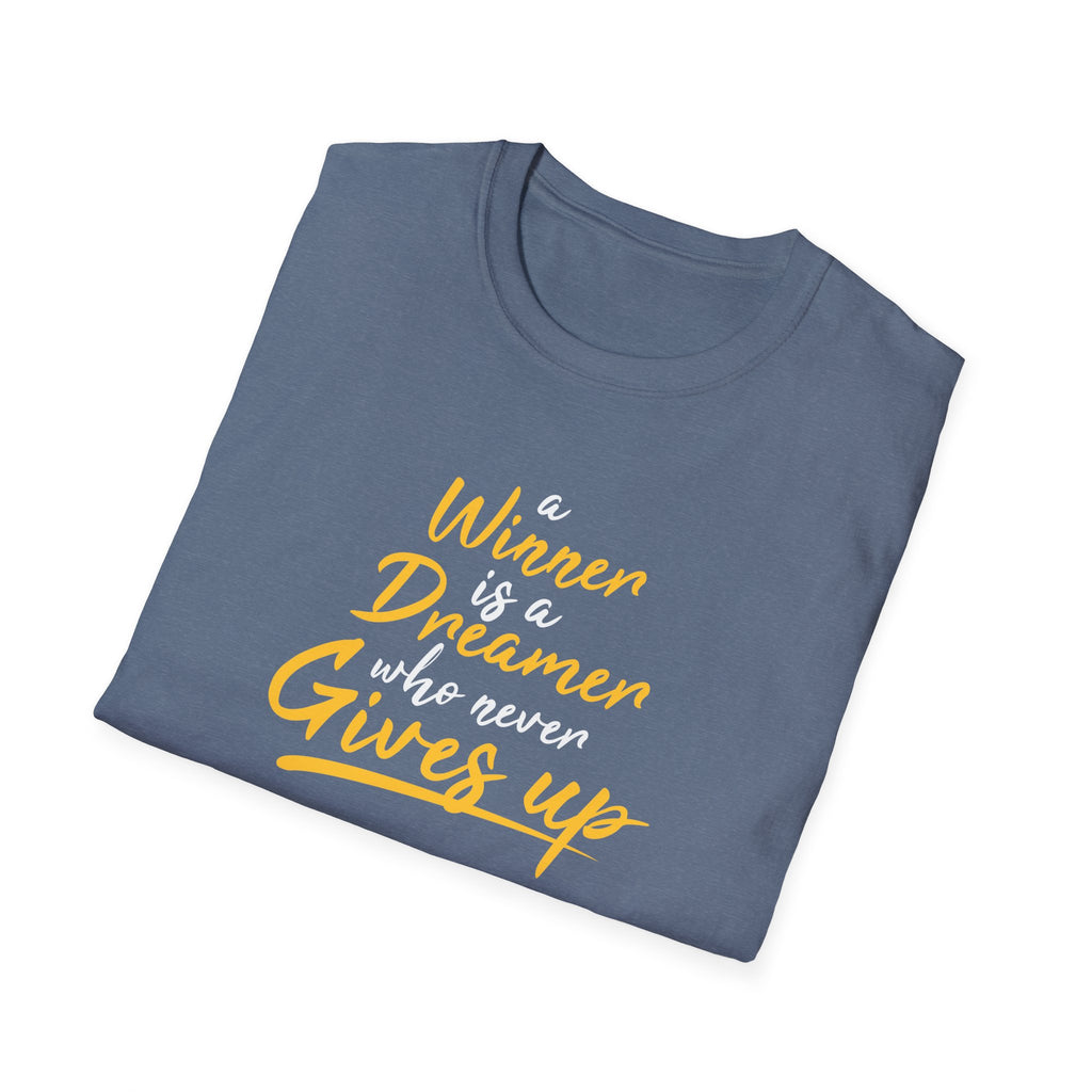 Winner Dreamer Inspirational Graphic Tee - Never Give Up - Sinful Threads