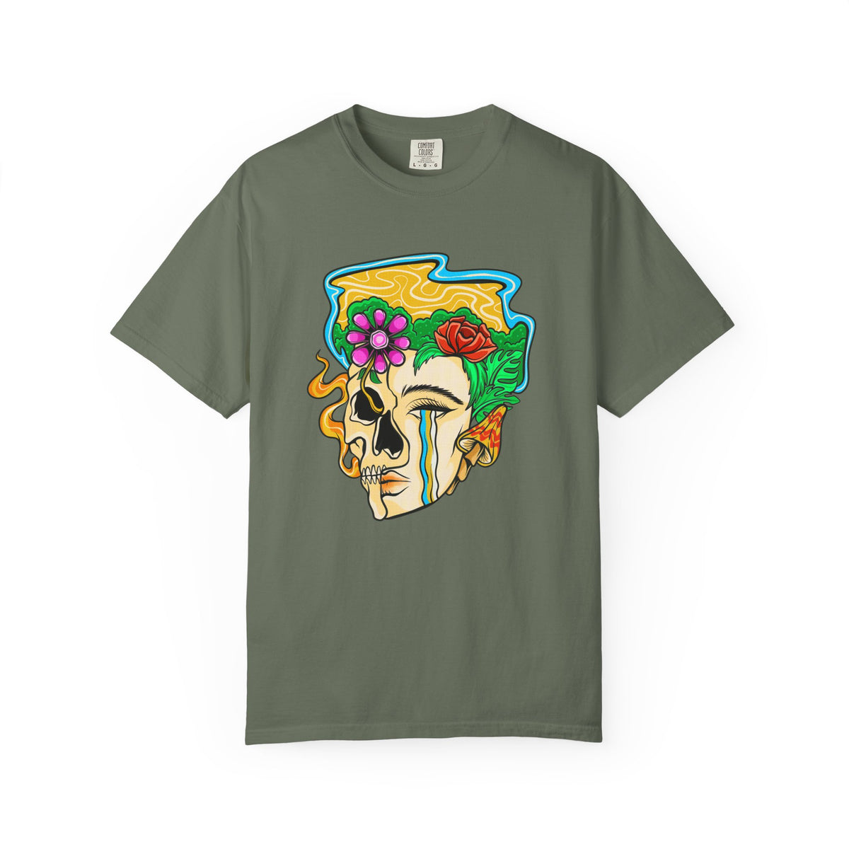 Floral Skull Shirt - Skeleton Graphic Tee - Artistic Gift