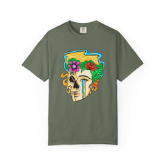 Floral Skull Shirt - Skeleton Graphic Tee - Artistic Gift