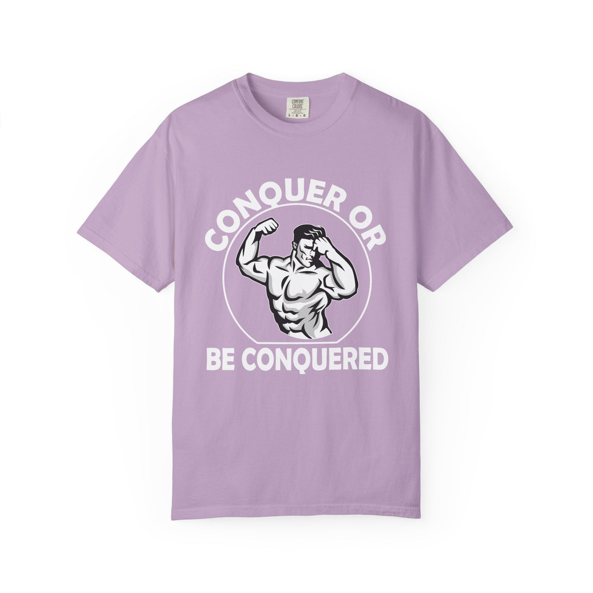 Conquer Fitness Motivation Graphic T-Shirt - Victory Design