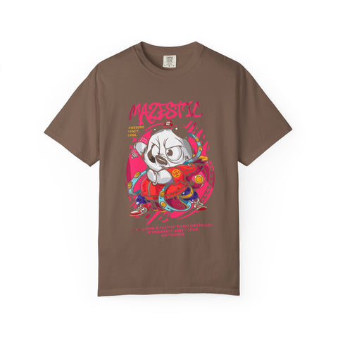 Graffiti dog lover shirt - motivational quote tee with street art design, unisex dog lover apparel in brown