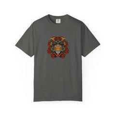 Samurai Tiger Shirt - Japanese Floral Tee - Cool Art Gift