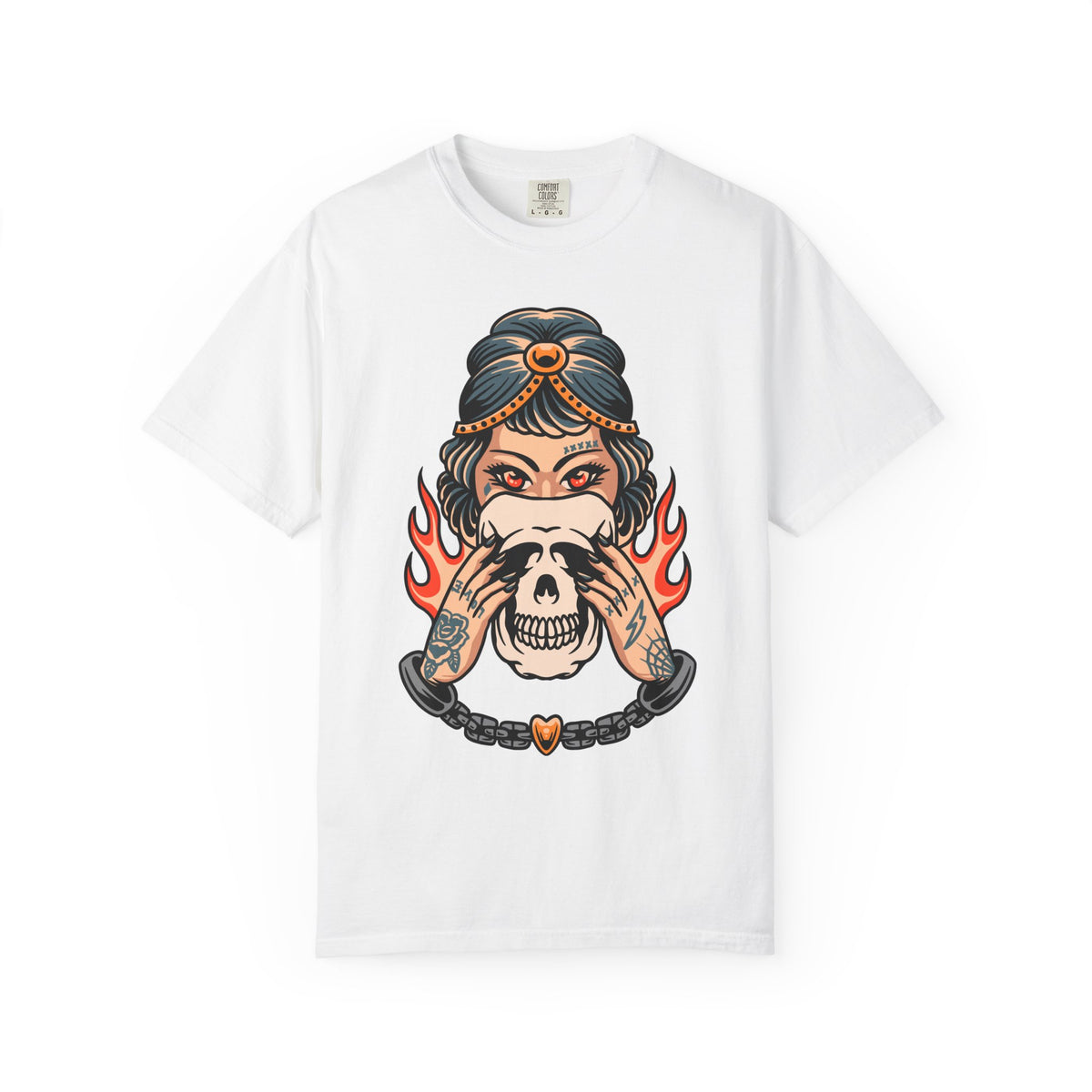 Traditional Tattoo Shirt - Fortune Teller Tee - Skull Graphic Top