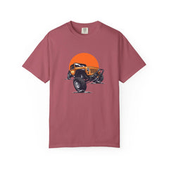 Adventurous Off Road Car Sunset Graphic Design T-Shirt - Sinful Threads