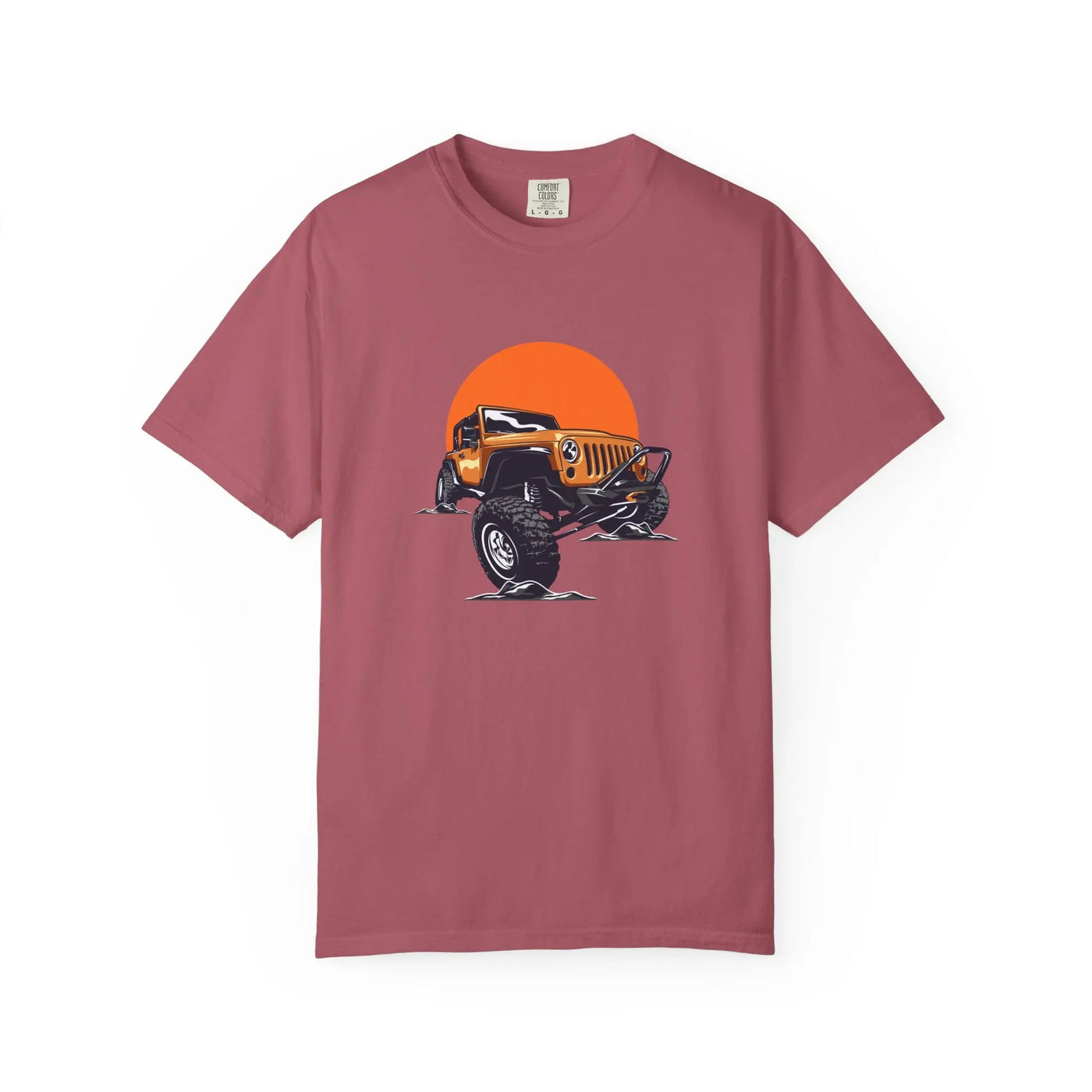 Adventurous Off Road Car Sunset Graphic Design T-Shirt - Sinful Threads
