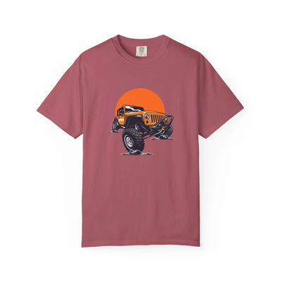 Adventurous Off Road Car Sunset Graphic Design T-Shirt - Sinful Threads