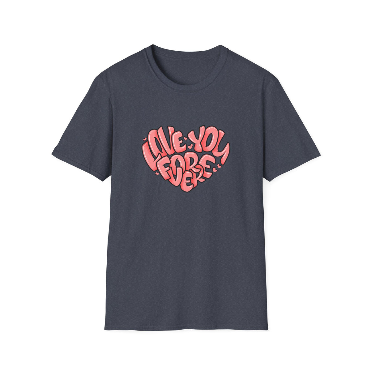 Love You Forever Heart Tee - Romantic Heart Graphic Tshirt - Sinful Threads