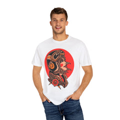 Biker Girl Shirt - Tattoo Flower Tee - Motorcycle Art Gift