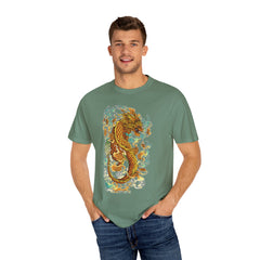 Golden Dragon Graphic Tee – Fantasy Creature Top