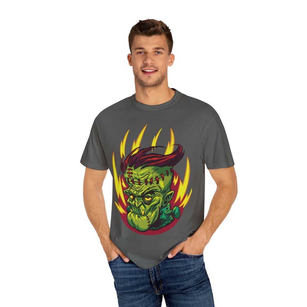 Frankenstein lightning tee - Retro horror monster streetwear shirt - Sinful Threads