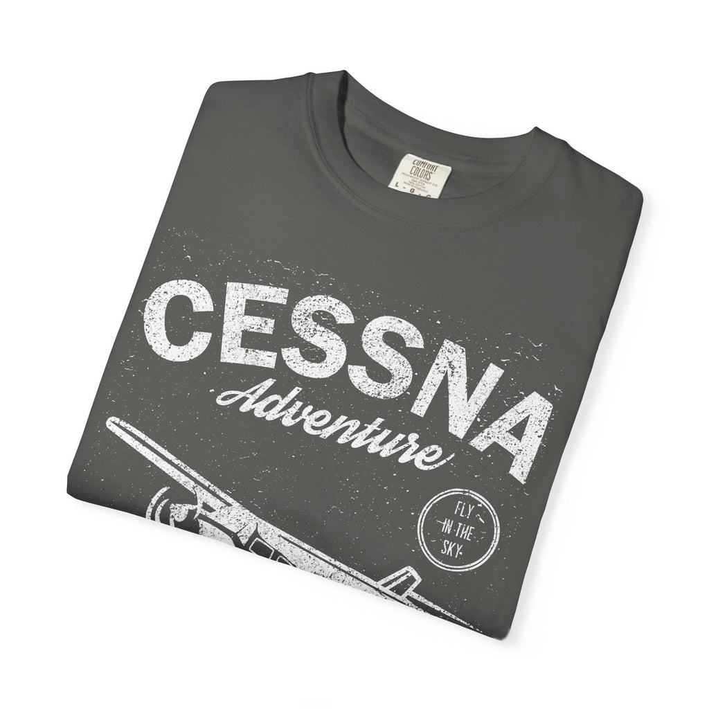 Cessna Adventure Travel Around The World Retro Airlines T-Shirt - Sinful Threads